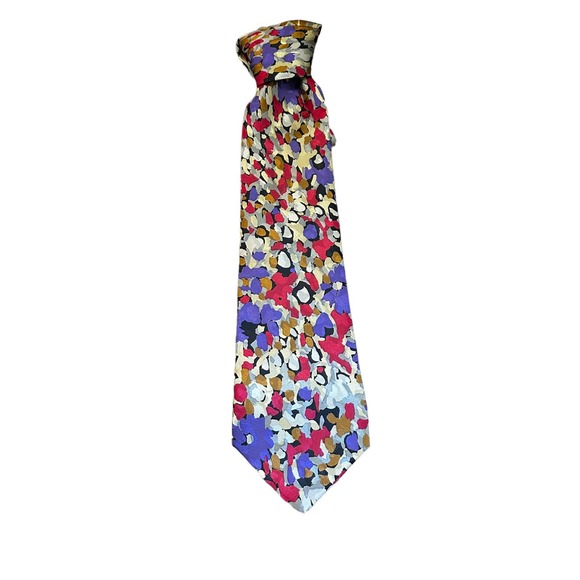 Brioni Other - Vintage Brioni Silk Multicolored Abstract Floral Tie One Size